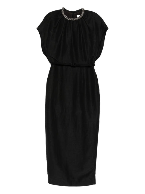 ROLAND MOURET MIDI DRESS